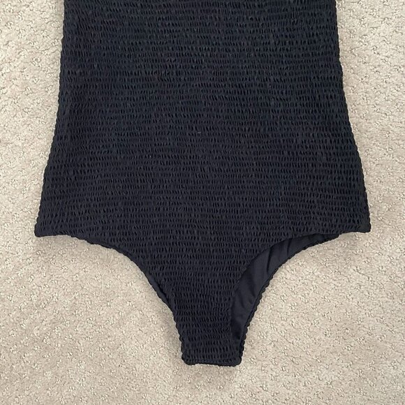 Tori Praver Isabella Smocked One-Piece Swimsuit in Crete Colorblock Size Small - Picture 4 of 9